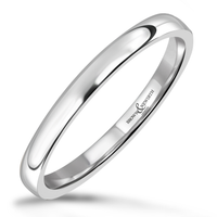 2.5mm Infinity Platinum Wedding Ring by Brown & Newirth - Michael Jones Jeweller