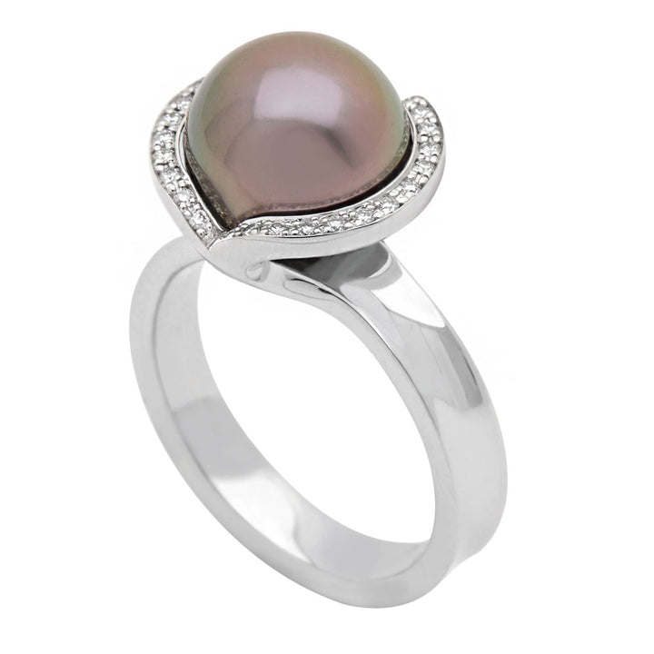 Andrew Geoghegan Celestial Tahitian Pearl White Gold Ring