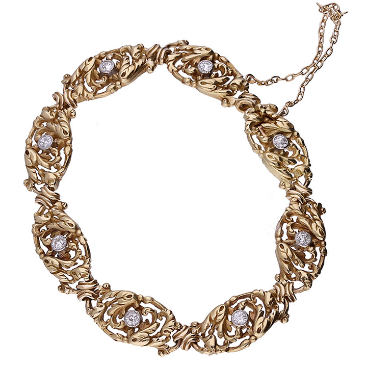 Pre-Owned Gold Bracelet with Diamonds