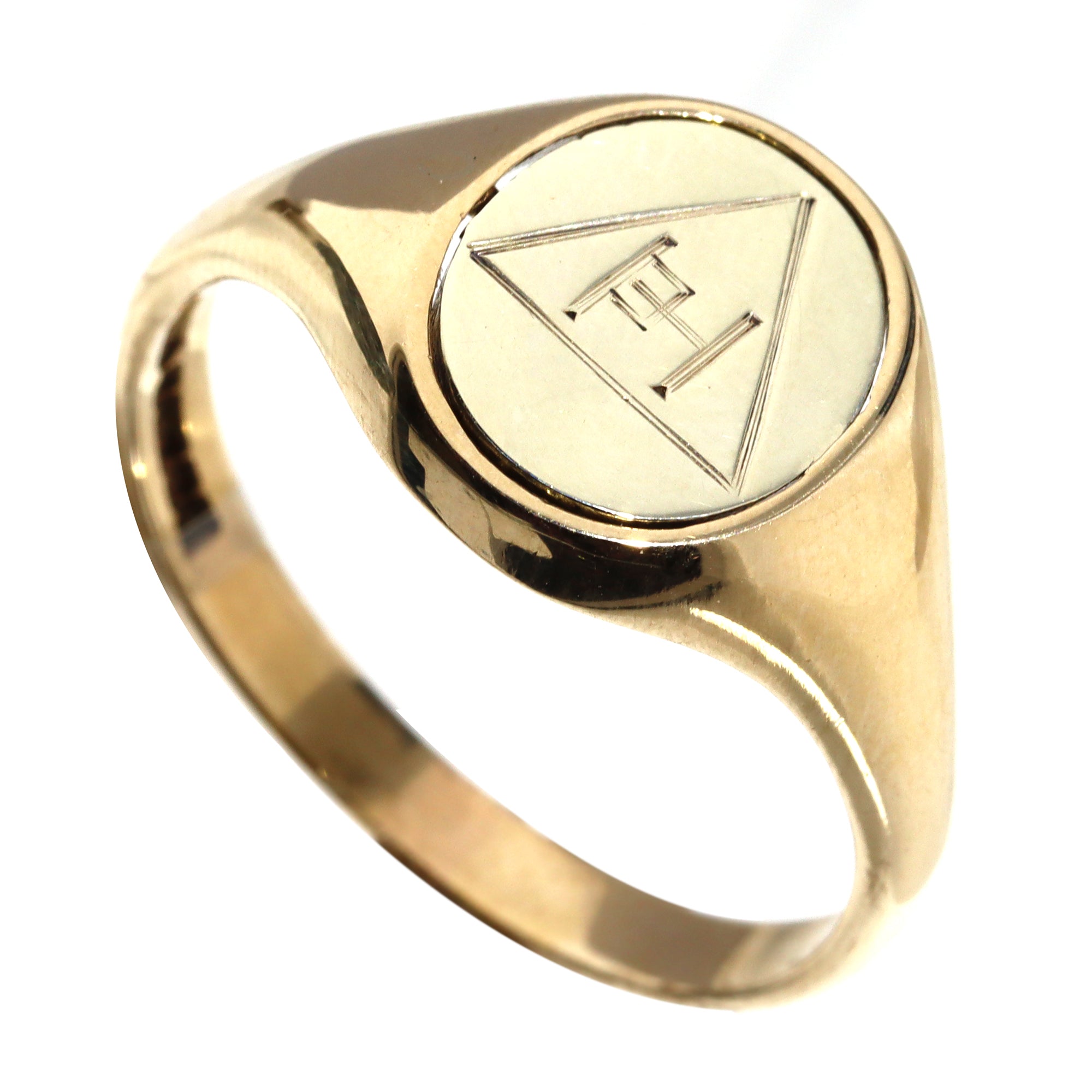 Pre Owned 9ct Yellow Gold Masonic Spinning Ring