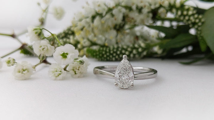 Classic Pear Platinum engagement ring
