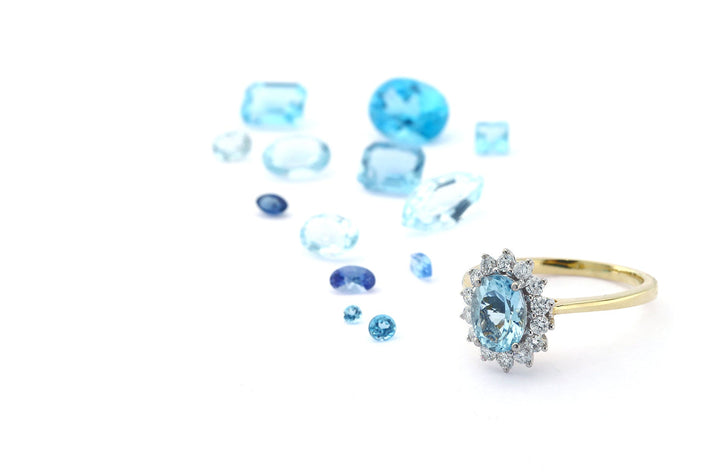 Blue gemstone jewellery