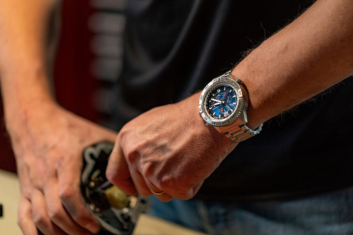 Men's Citizen Eco-Drive watch being worn