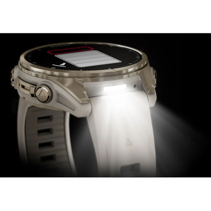 Garmin Fenix 8 43mm AMOLED Sapphire Soft Gold Sandstone Silicone Band Watch 010-02903-11