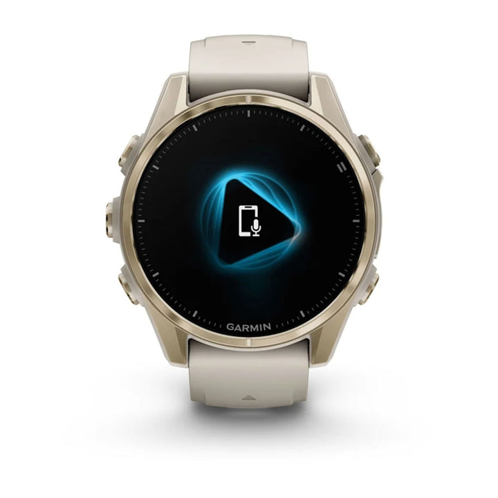 Garmin Fenix 8 43mm AMOLED Sapphire Soft Gold Sandstone Silicone Band Watch 010-02903-11