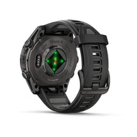 Garmin Fenix 8 43mm AMOLED Sapphire Carbon Grey DLC Pebble Grey Silicone Titanium Watch 010-02903-21 - Michael Jones Jeweller