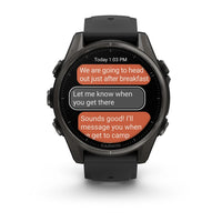 Garmin Fenix 8 43mm AMOLED Sapphire Carbon Grey DLC Pebble Grey Silicone Titanium Watch 010-02903-21