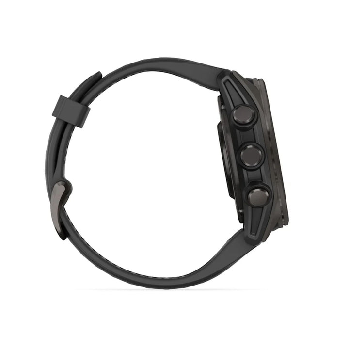 Garmin Fenix 8 43mm AMOLED Sapphire Carbon Grey DLC Pebble Grey Silicone Titanium Watch 010-02903-21