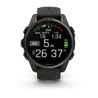 Garmin Fenix 8 43mm AMOLED Sapphire Carbon Grey DLC Pebble Grey Silicone Titanium Watch 010-02903-21 - Michael Jones Jeweller