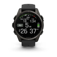 Garmin Fenix 8 43mm AMOLED Sapphire Carbon Grey DLC Pebble Grey Silicone Titanium Watch 010-02903-21