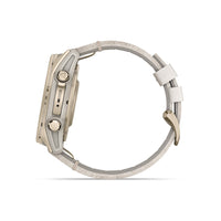 Garmin Fenix 8 43mm AMOLED Sapphire Gold Limestone Leather 010-02903-40 - Michael Jones Jeweller