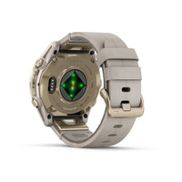 Garmin Fenix 8 43mm AMOLED Sapphire Gold Limestone Leather 010-02903-40 - Michael Jones Jeweller