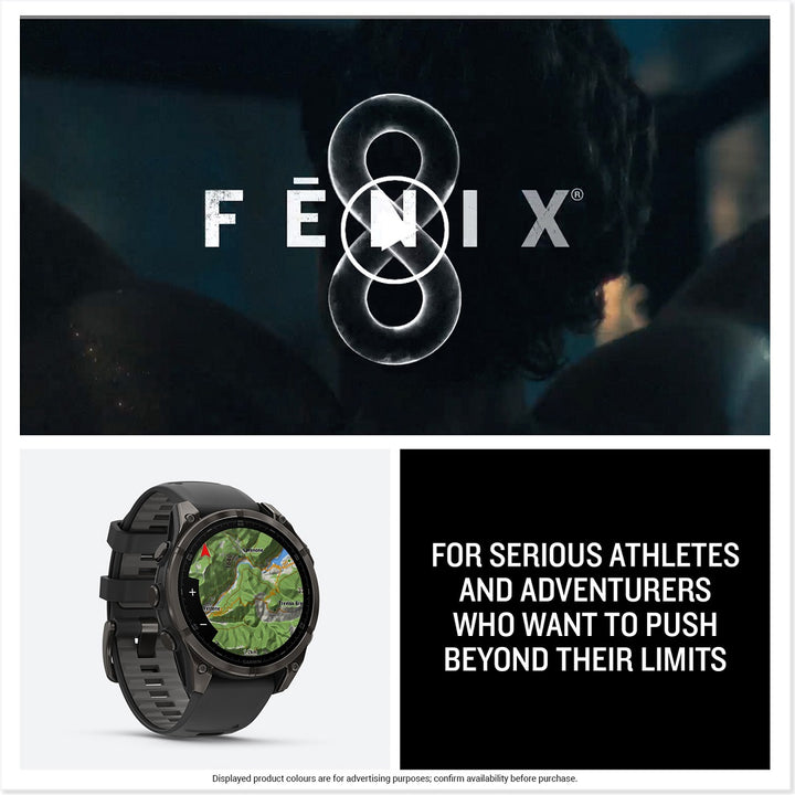 Garmin Fenix 8 47mm AMOLED Sapphire Titanium Spark Orange Silicone 010-02904-11 - Michael Jones Jeweller