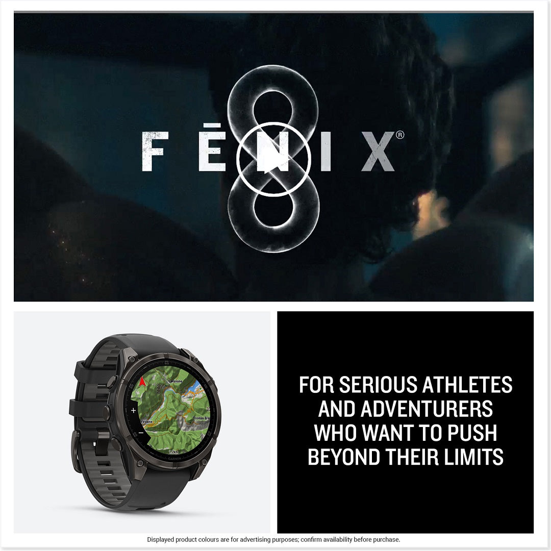 Garmin Fenix 8 47mm AMOLED Sapphire Carbon Grey 010-02904-21 - Michael Jones Jeweller