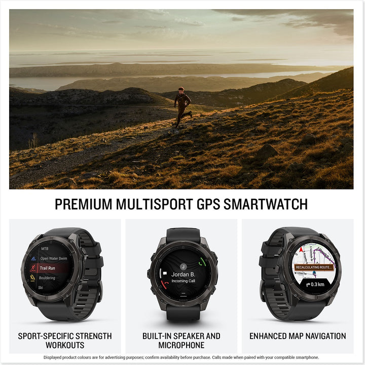 Garmin Fenix 8 51mm AMOLED Sapphire Titanium Spark Orange Silicone 010-02905-11 - Michael Jones Jeweller