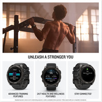 Garmin Fenix 8 51mm AMOLED Sapphire Titanium Spark Orange Silicone 010-02905-11 - Michael Jones Jeweller