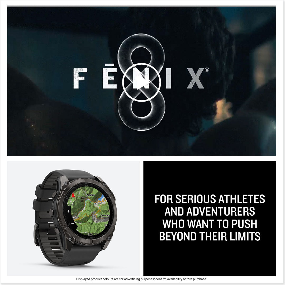 Garmin Fenix 8 51mm AMOLED Sapphire Titanium Spark Orange Silicone 010-02905-11 - Michael Jones Jeweller