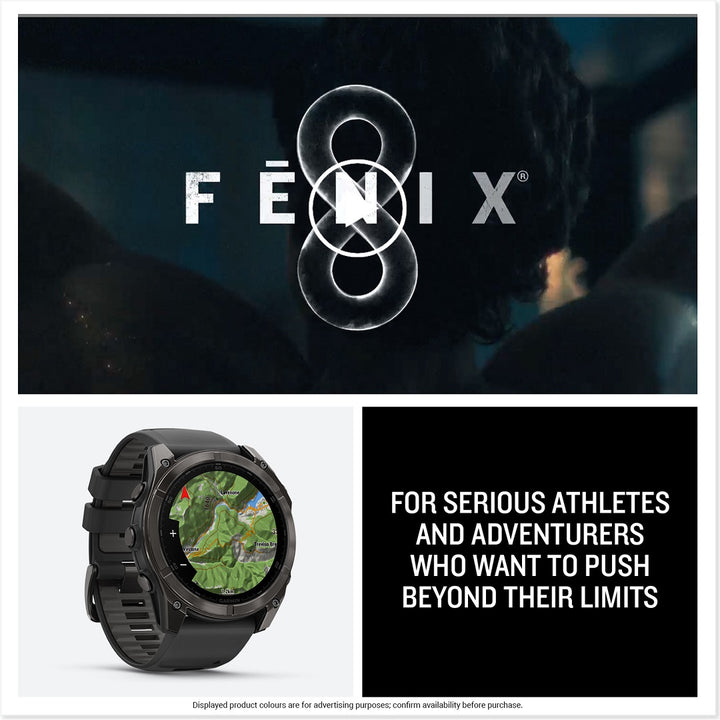 Garmin Fenix 8 51mm AMOLED Sapphire Titanium Spark Orange Silicone 010-02905-11 - Michael Jones Jeweller