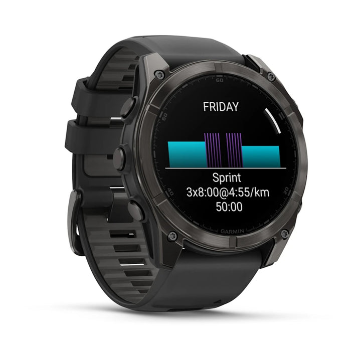 GARMIN Fenix 8 47mm AMOLED Sapphire Carbon Grey Watch 010-02905-21 - Michael Jones Jeweller