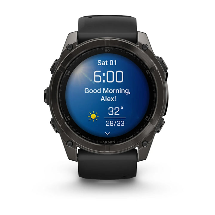 GARMIN Fenix 8 47mm AMOLED Sapphire Carbon Grey Watch 010-02905-21 - Michael Jones Jeweller