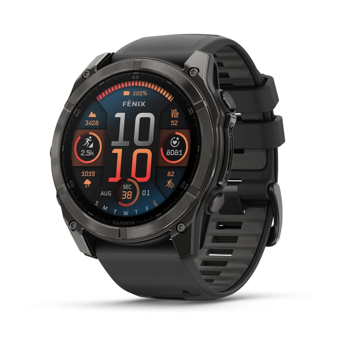 GARMIN Fenix 8 47mm AMOLED Sapphire Carbon Grey Watch 010-02905-21 - Michael Jones Jeweller