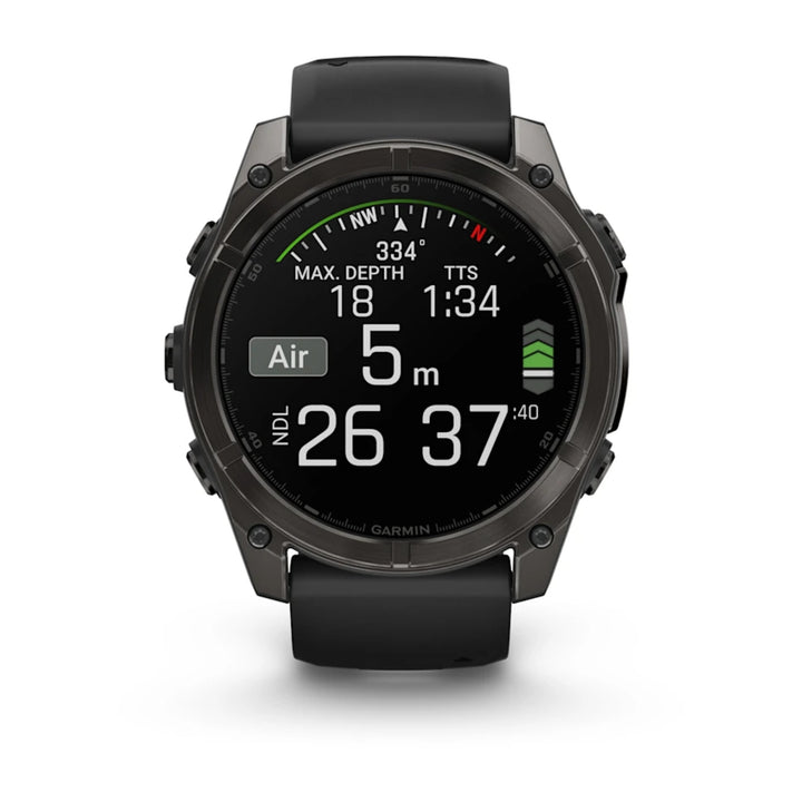 GARMIN Fenix 8 47mm AMOLED Sapphire Carbon Grey Watch 010-02905-21 - Michael Jones Jeweller