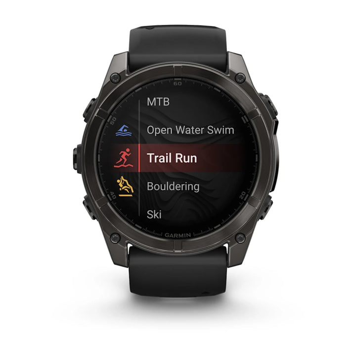 GARMIN Fenix 8 47mm AMOLED Sapphire Carbon Grey Watch 010-02905-21 - Michael Jones Jeweller
