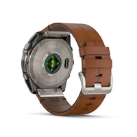 Garmin Fenix 8 51mm AMOLED Sapphire Carbon DLC Chestnut Leather 010-02905-40 - Michael Jones Jeweller