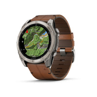 Garmin Fenix 8 51mm AMOLED Sapphire Carbon DLC Chestnut Leather 010-02905-40 - Michael Jones Jeweller