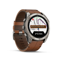 Garmin Fenix 8 51mm AMOLED Sapphire Carbon DLC Chestnut Leather 010-02905-40 - Michael Jones Jeweller