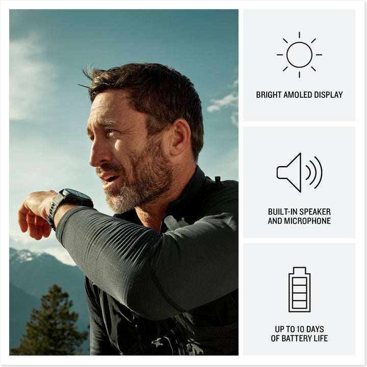 Garmin Fenix 8 Pro 47mm AMOLED Sapphire, Carbon Grey DLC Pebble Grey Silicone Titanium Watch 010-03198-01