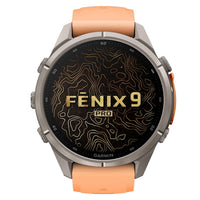Garmin Fenix 9 Pro 43mm Shell Pink / Autumn Orange Silicone Titanium Watch 010-04335-01