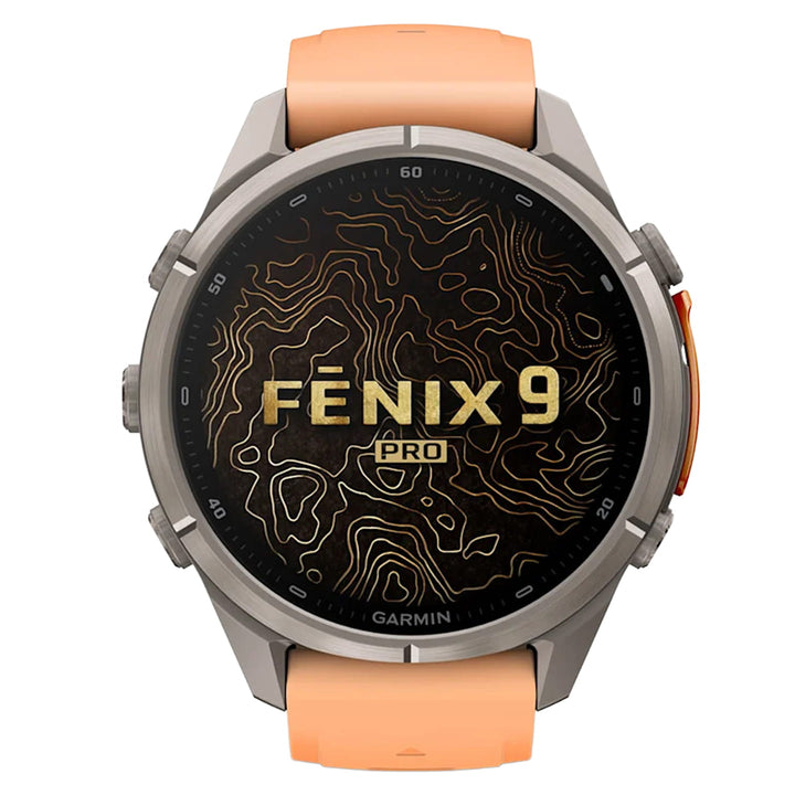 Garmin Fenix 9 Pro 43mm Shell Pink / Autumn Orange Silicone Titanium Watch 010-04335-01
