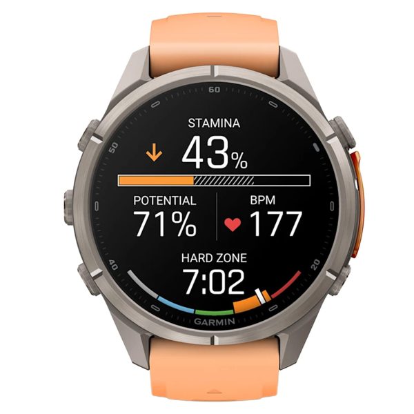 Garmin Fenix 9 Pro 43mm Shell Pink / Autumn Orange Silicone Titanium Watch 010-04335-01