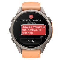 Garmin Fenix 9 Pro 43mm Shell Pink / Autumn Orange Silicone Titanium Watch 010-04335-01