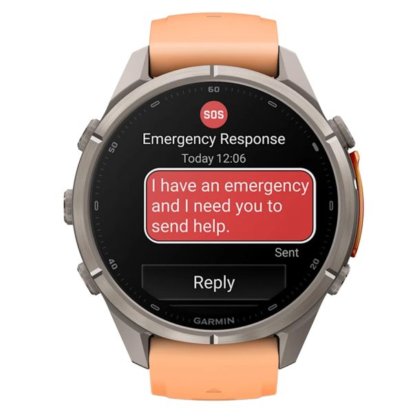 Garmin Fenix 9 Pro 43mm Shell Pink / Autumn Orange Silicone Titanium Watch 010-04335-01