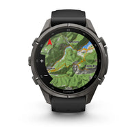 Garmin Fenix 9 Pro 43mm Carbon Grey DLC / Black Pebble Grey Silicone Titanium Watch 010-04335-11