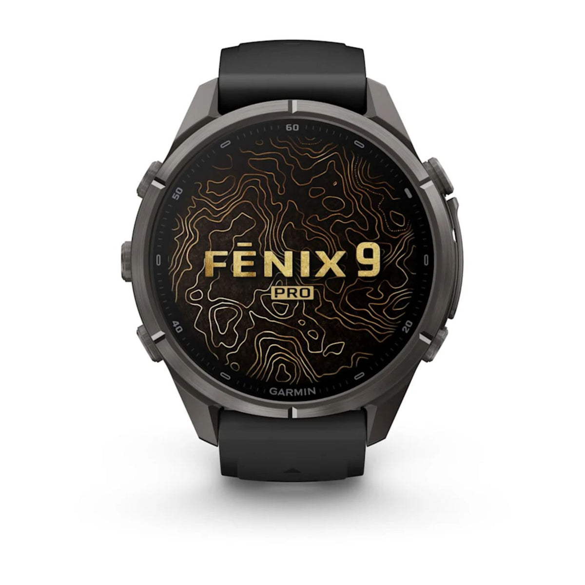 Garmin Fenix 9 Pro 43mm Carbon Grey DLC / Black Pebble Grey Silicone Titanium Watch 010-04335-11