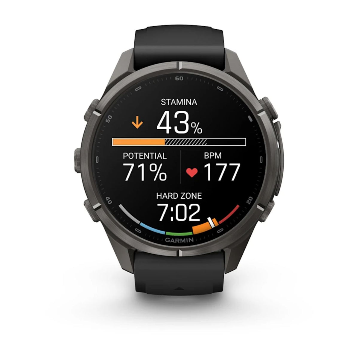 Garmin Fenix 9 Pro 43mm Carbon Grey DLC / Black Pebble Grey Silicone Titanium Watch 010-04335-11