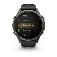 Garmin Fenix 9 Pro 43mm Carbon Grey DLC / Black Pebble Grey Silicone Titanium Watch 010-04335-11