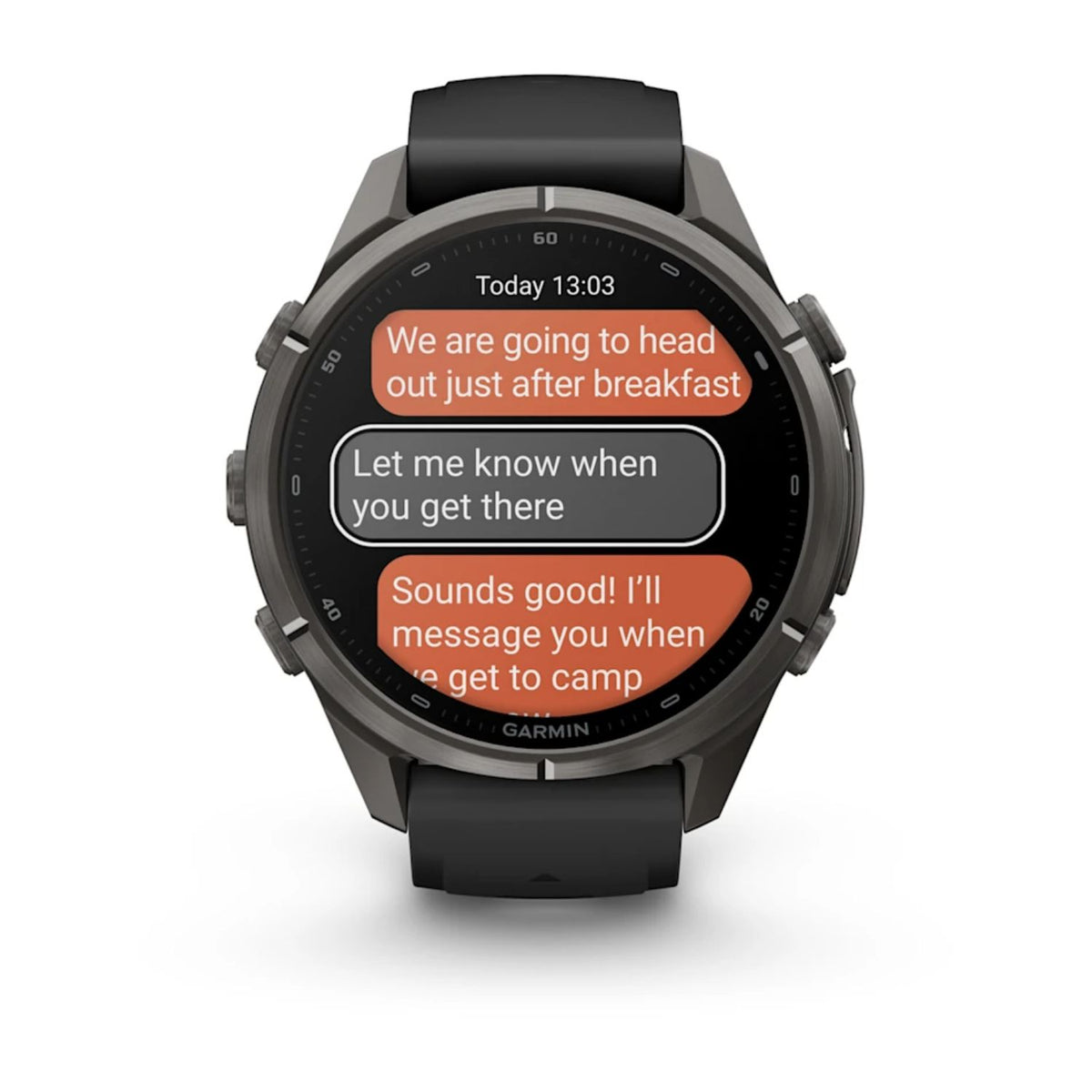 Garmin Fenix 9 Pro 43mm Carbon Grey DLC / Black Pebble Grey Silicone Titanium Watch 010-04335-11