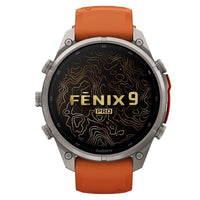 Fenix 9 Pro AMOLED InReach 47mm Autumn Orange/Spark Silicone Titanium Watch 010-04336-01