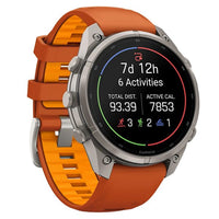 Fenix 9 Pro AMOLED InReach 47mm Autumn Orange/Spark Silicone Titanium Watch 010-04336-01