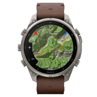 Fenix 9 Pro AMOLED InReach 47mm Walnut Leather Titanium Watch 010-04336-41