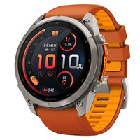 Fenix 9 Pro AMOLED InReach 51mm Autumn Orange/Spark Silicone Titanium Watch 010-04337-01