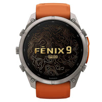 Fenix 9 Pro AMOLED InReach 51mm Autumn Orange/Spark Silicone Titanium Watch 010-04337-01
