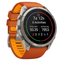 Fenix 9 Pro AMOLED InReach 51mm Autumn Orange/Spark Silicone Titanium Watch 010-04337-01