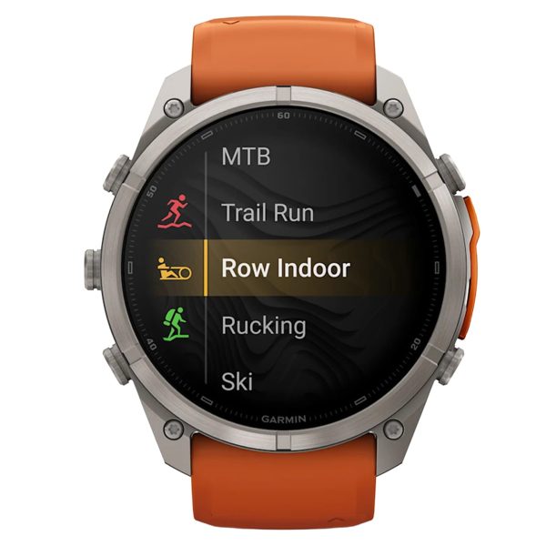 Fenix 9 Pro AMOLED InReach 51mm Autumn Orange/Spark Silicone Titanium Watch 010-04337-01