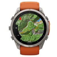 Fenix 9 Pro AMOLED InReach 51mm Autumn Orange/Spark Silicone Titanium Watch 010-04337-01