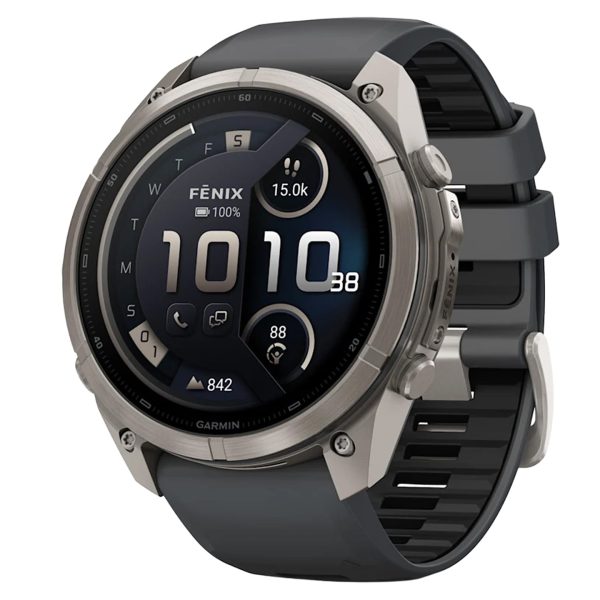 Garmin Fenix 9 Pro AMOLED InReach 51mm Graphite/Black Silicone Titanium Watch 010-04337-21